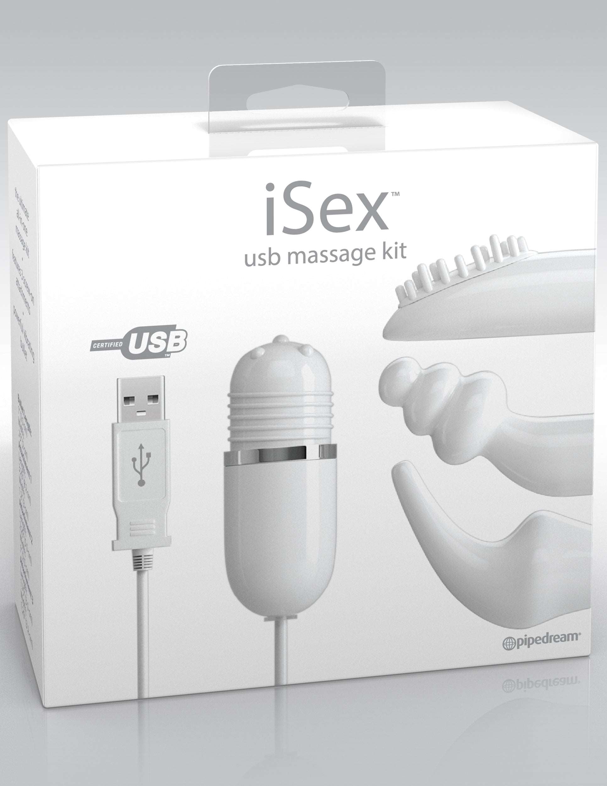 Pipedream iSex USB Massage Kit product packaging