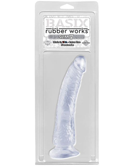 Basix Slim 7-Inch Suction Cup Dildo
