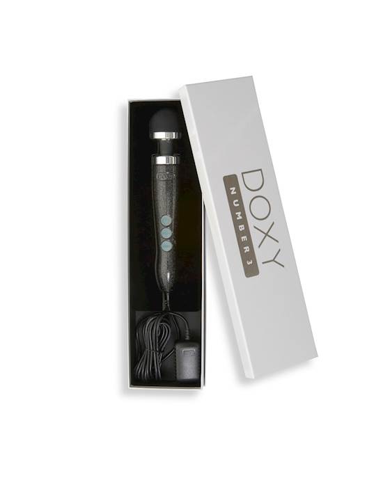 Doxy Number 3 Massager Black product and packaging
