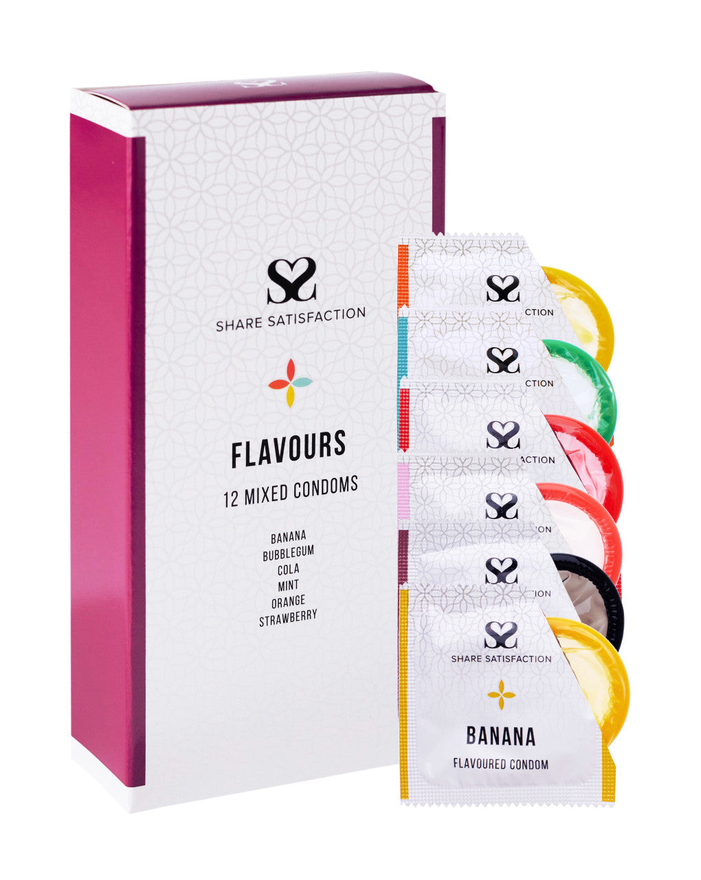 Share Satisfaction Flavoured 12 Mixed Condoms