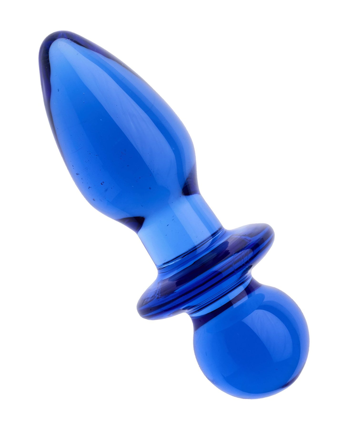 Lucent Azure Bulbed Glass Plug