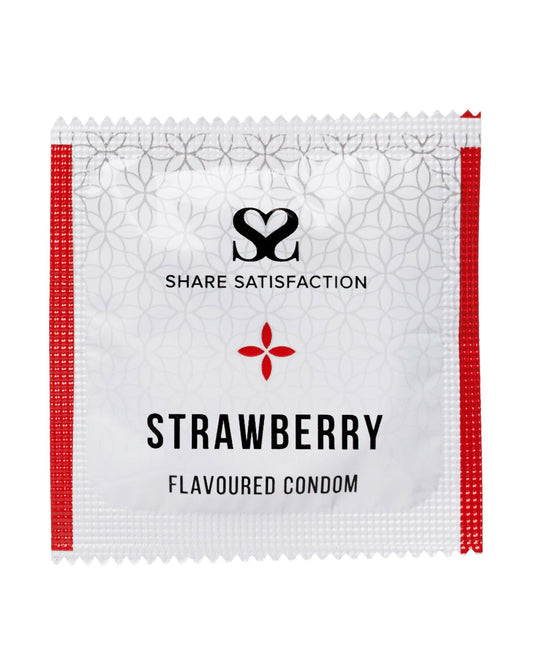 Share Satisfaction Strawberry Flavoured Condom Single