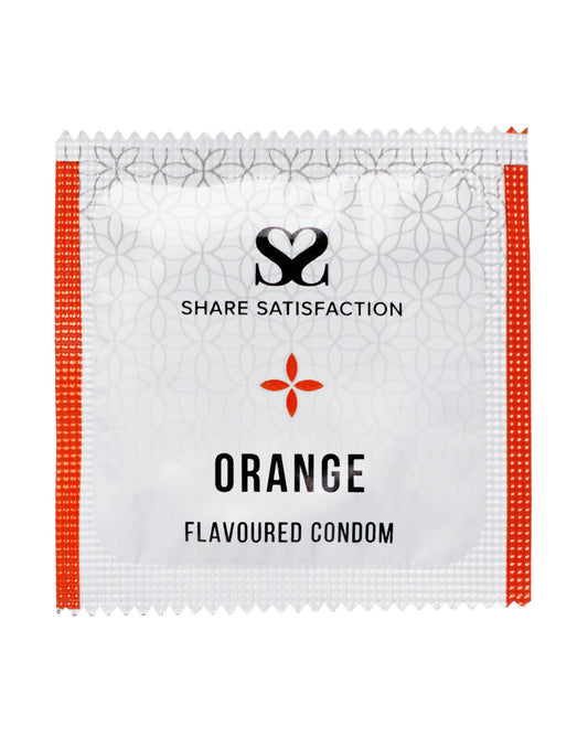 Share Satisfaction Orange Flavoured Condom Single